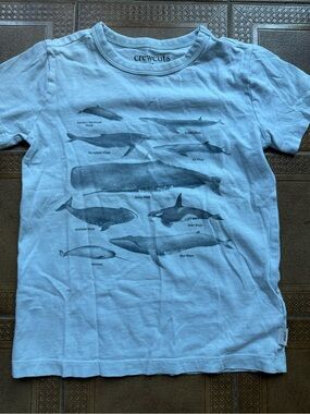 Crewcuts Pale Blue Whale Tee